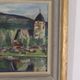 Original Swedish Oil on Panel – “Rural Village” by Astrid J – Vintage