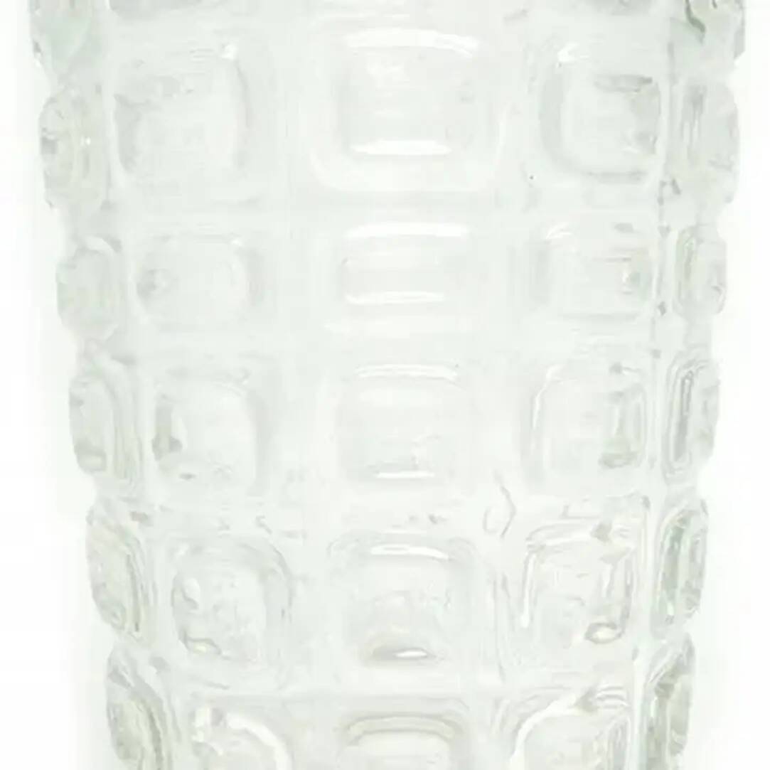 Vulkany vase, modernism, pink roselin glass, Ząbkowice, Poland, 1970s