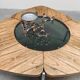 Scandinavian glass and wood coffee table Denmark