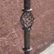 Candle holder or wrought iron candlestick (height 72 cm)