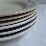 Vintage blue soup plates