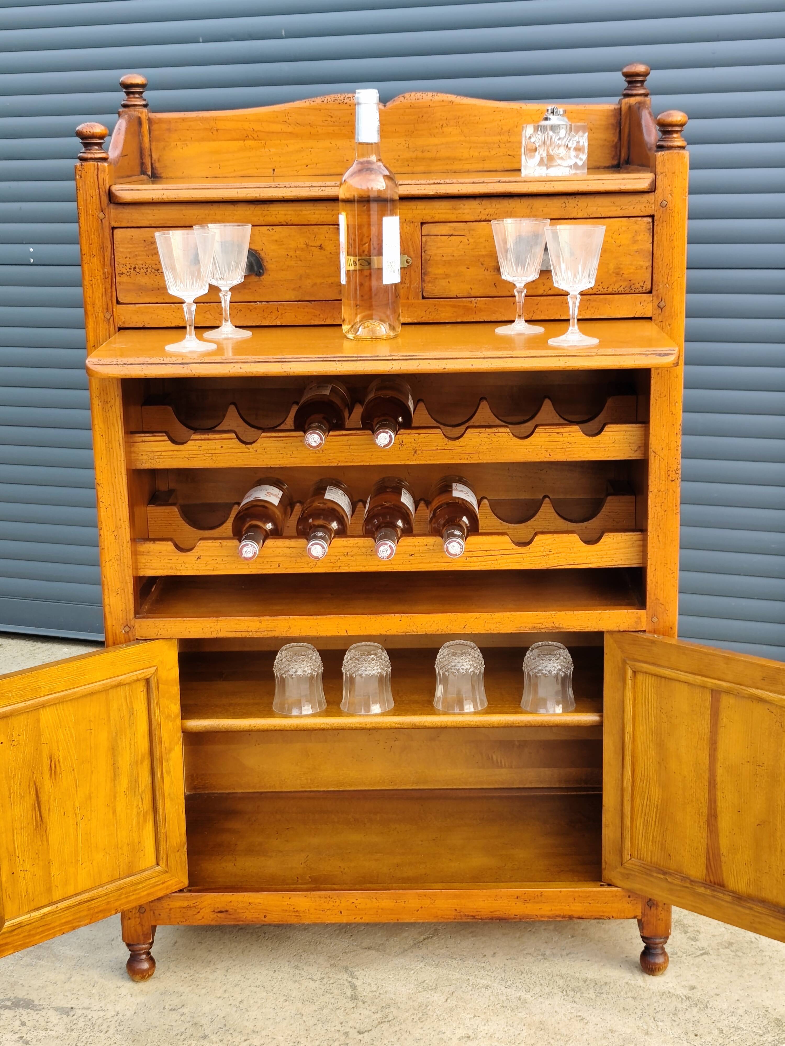 Buffet bar and wine cellar