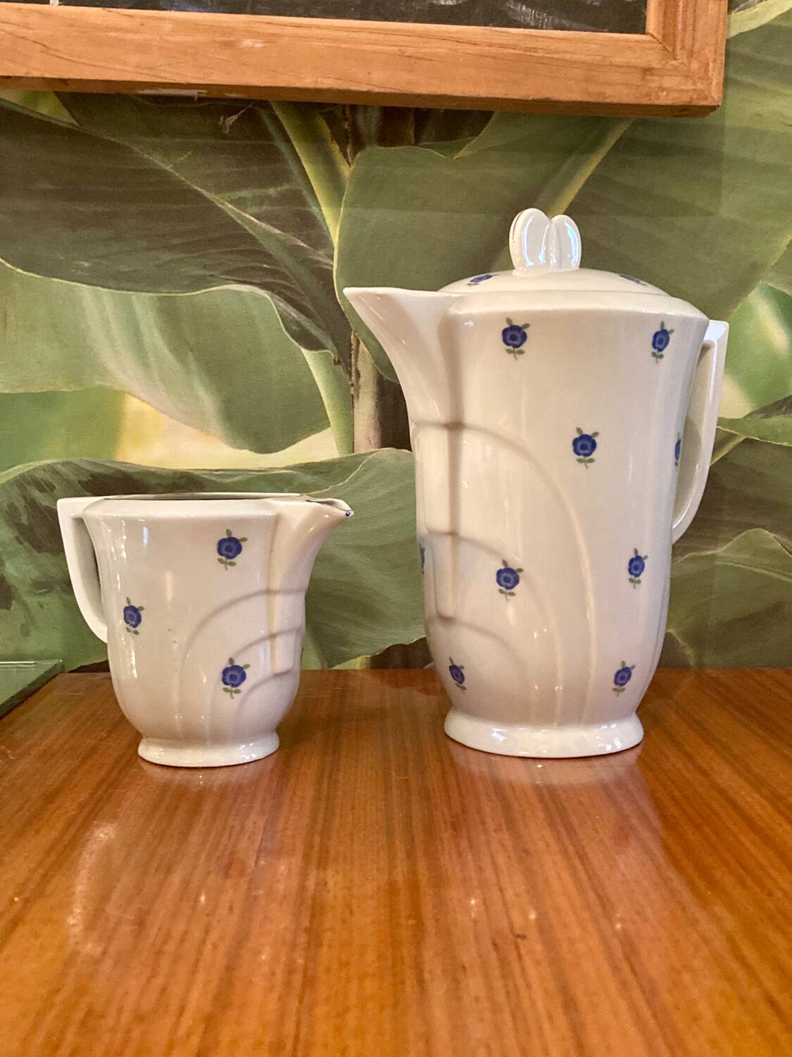 Retro Czechoslovakia Celadon Coffee Service