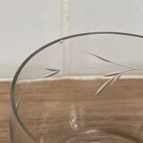 Set de 6 verres à vin en verre gravé