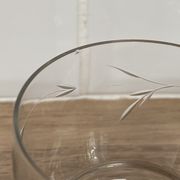 Set of 6 engraved glass wine glasses