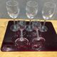 Series of glasses engraved in crystal wheat ears 5 glasses water and 5 glasses of wine