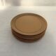 Set of six flat plates in Sarreguemines stoneware Atelier d'art dimension: diameter -24cm- H-3cm-