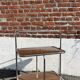 Folding dessert trolley / mid-century service cart in chrome and formica