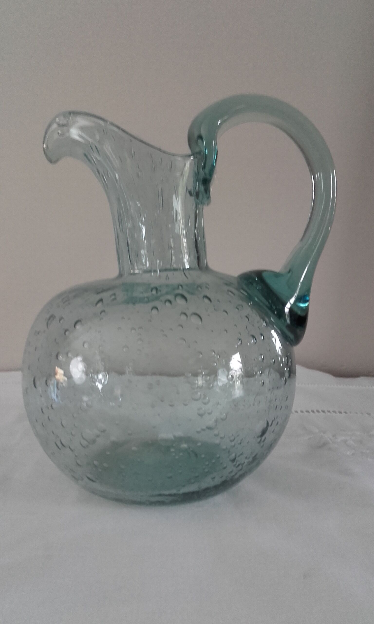 Bubble glass pitcher