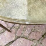 Bronze coffee table with marble top