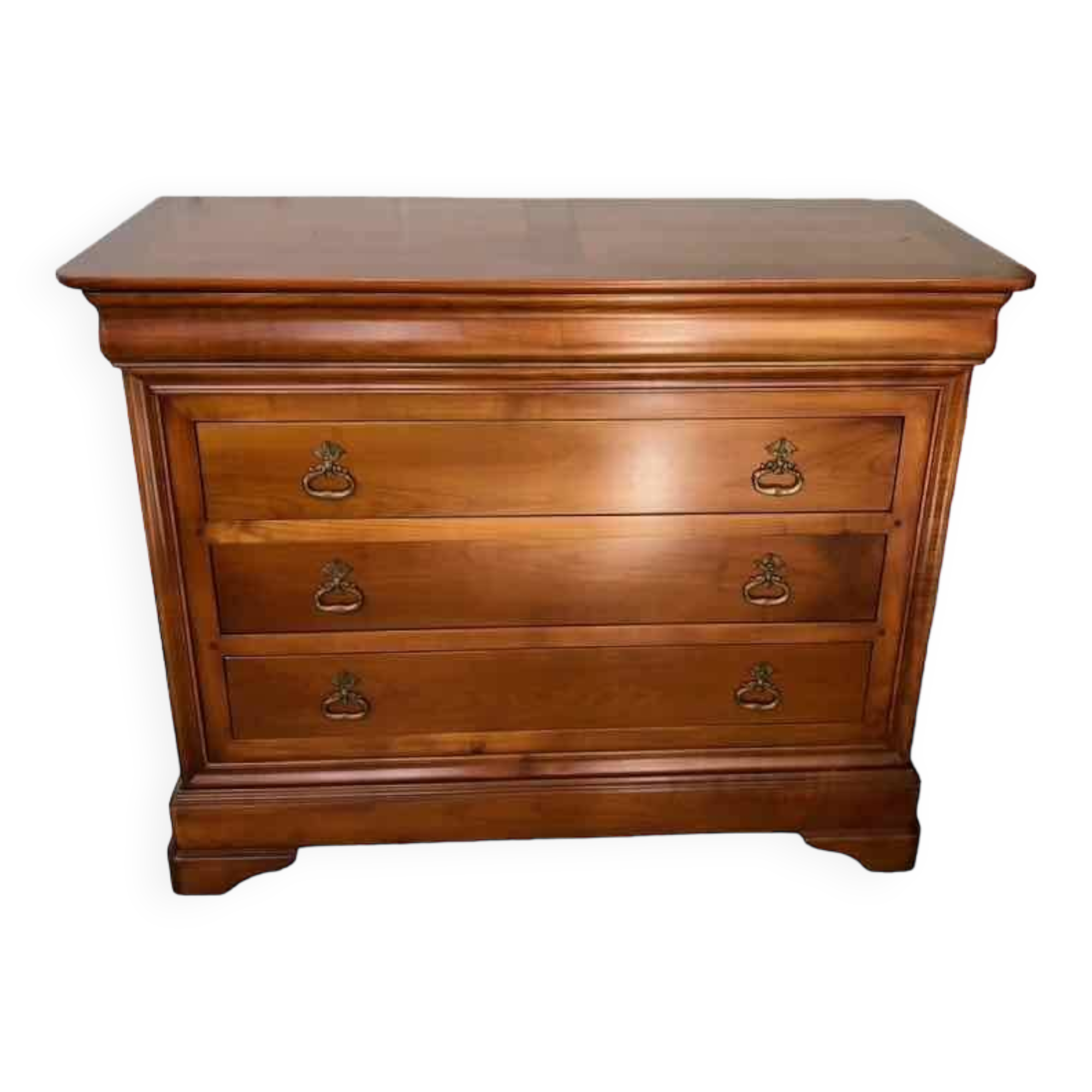Louis Philippe 4-drawer chest of drawers in cherry wood
