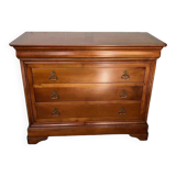 Louis Philippe 4-drawer chest of drawers in cherry wood