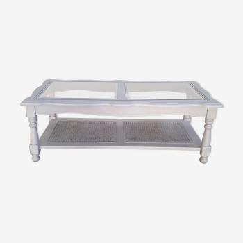 Table basse cannage