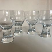 Set of 4 glasses Rondo by Kosta Boda Sweden 1970