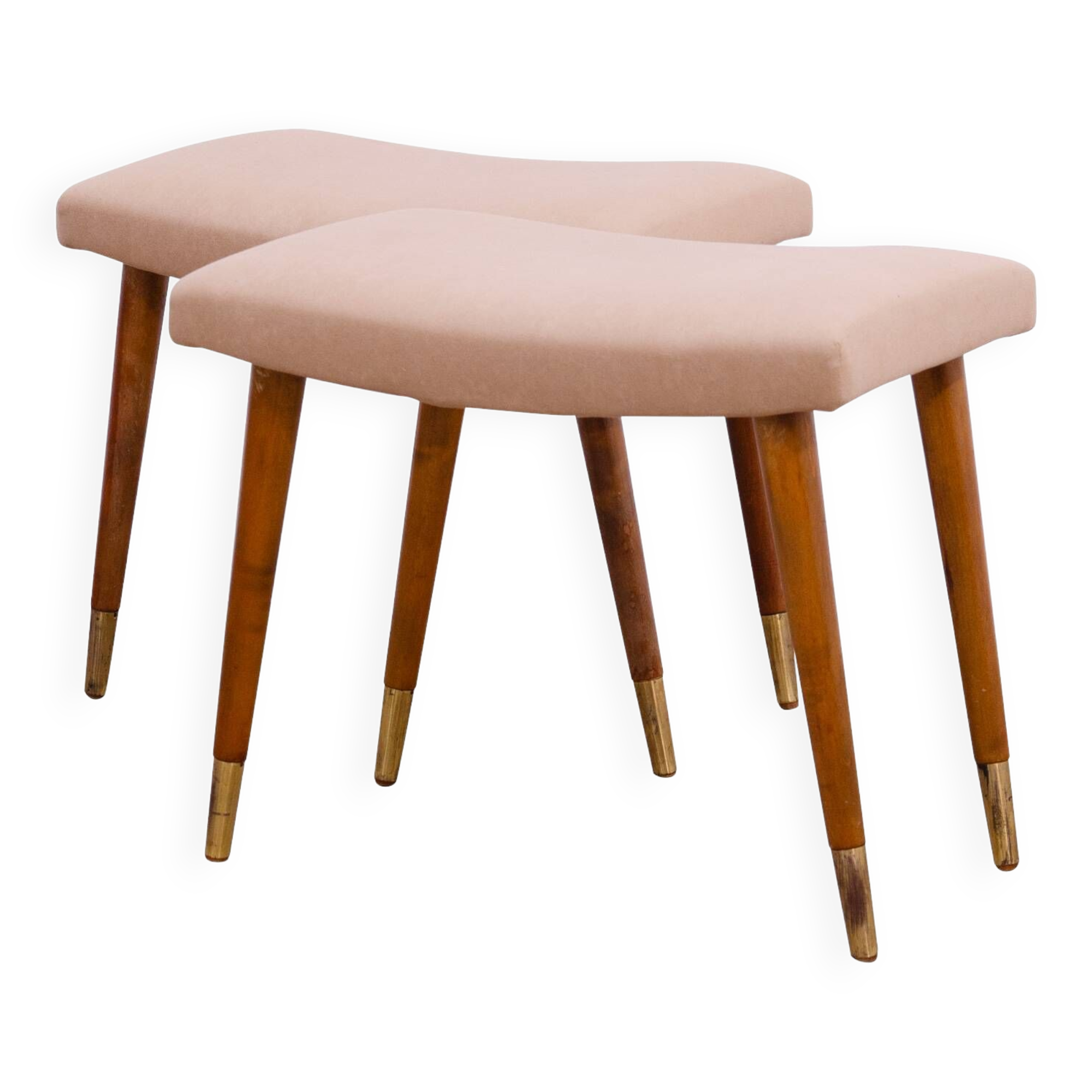Paire de tabourets de style scandinave par Vyčítal et Sedláček, Tchécoslovaquie, années 1960