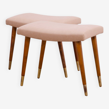 Paire de tabourets de style scandinave par Vyčítal et Sedláček, Tchécoslovaquie, années 1960