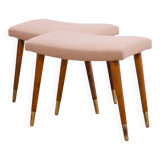 Paire de tabourets de style scandinave par Vyčítal et Sedláček, Tchécoslovaquie, années 1960