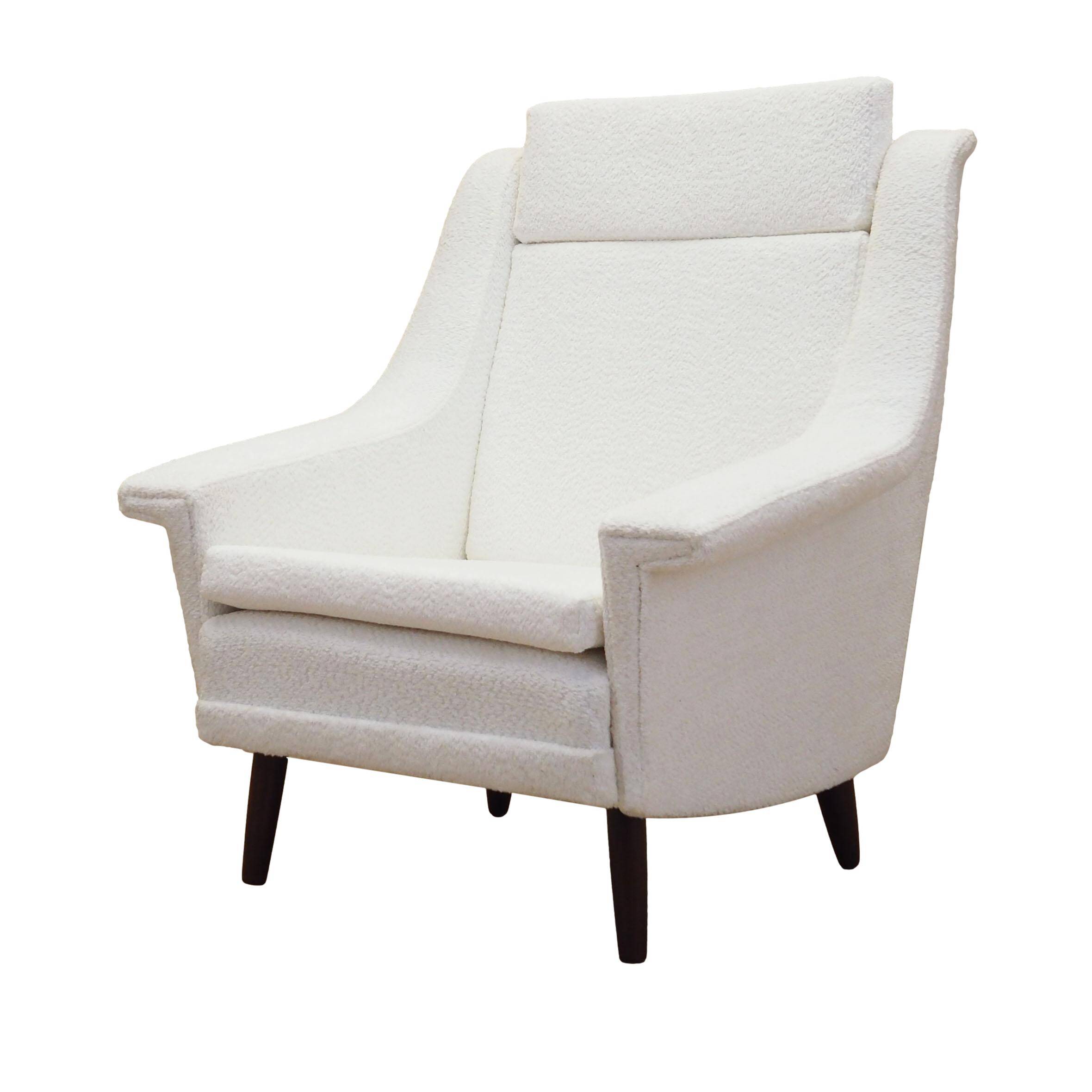 White armchair, Danish design, 1970s, production: Denmark