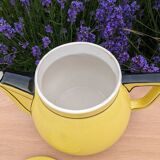 Théière / cafetière style Art Déco jaune et noire