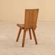 Chairs in elm, Atelier C. Demoyen, France, 1980s