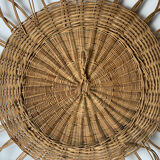 Vintage wicker mirror