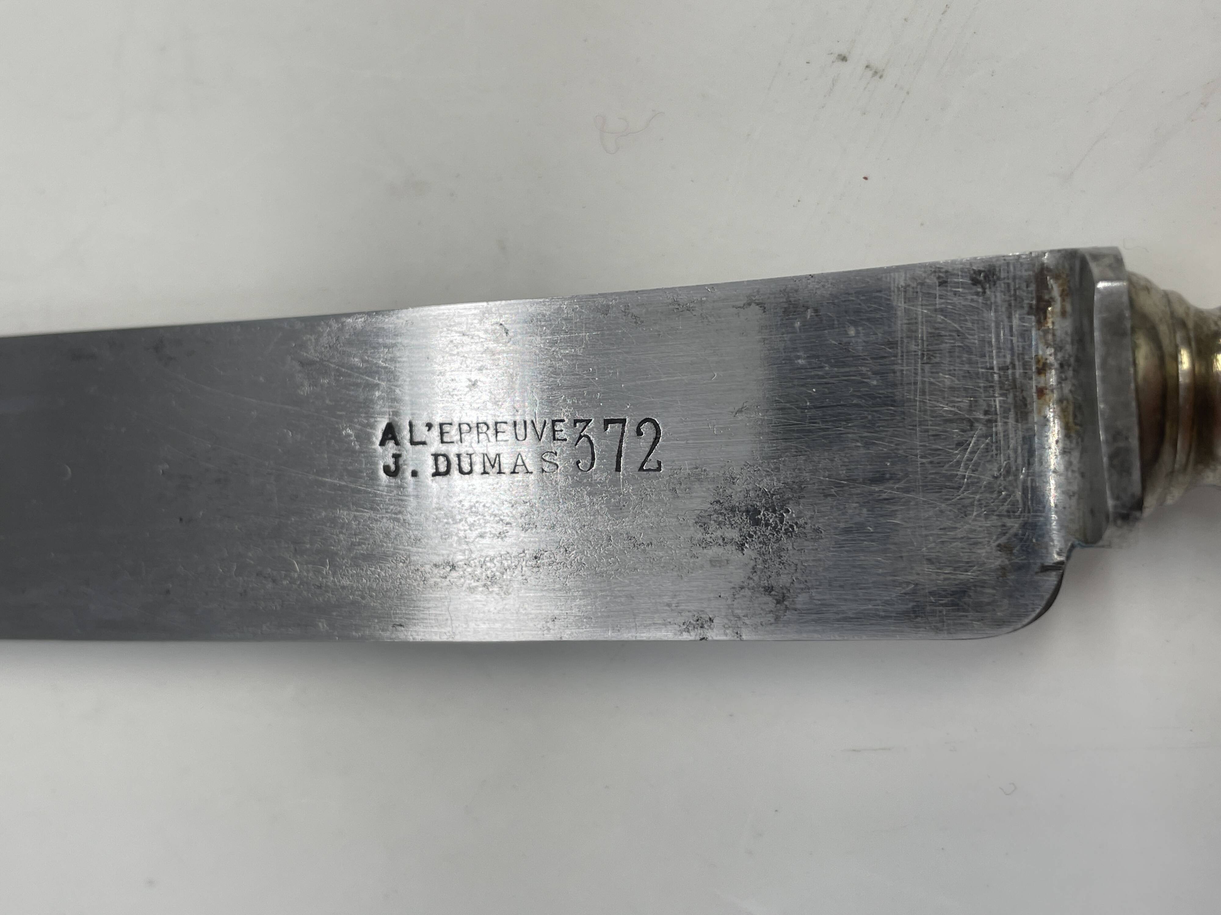 Lot de 5 couteaux à déjeuner manche ivoire