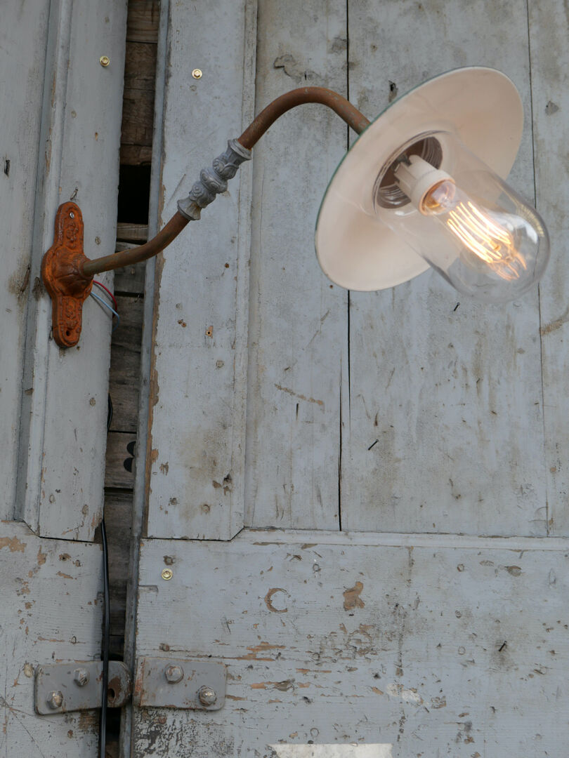 Applique lampe de cour col de cygne exterieur