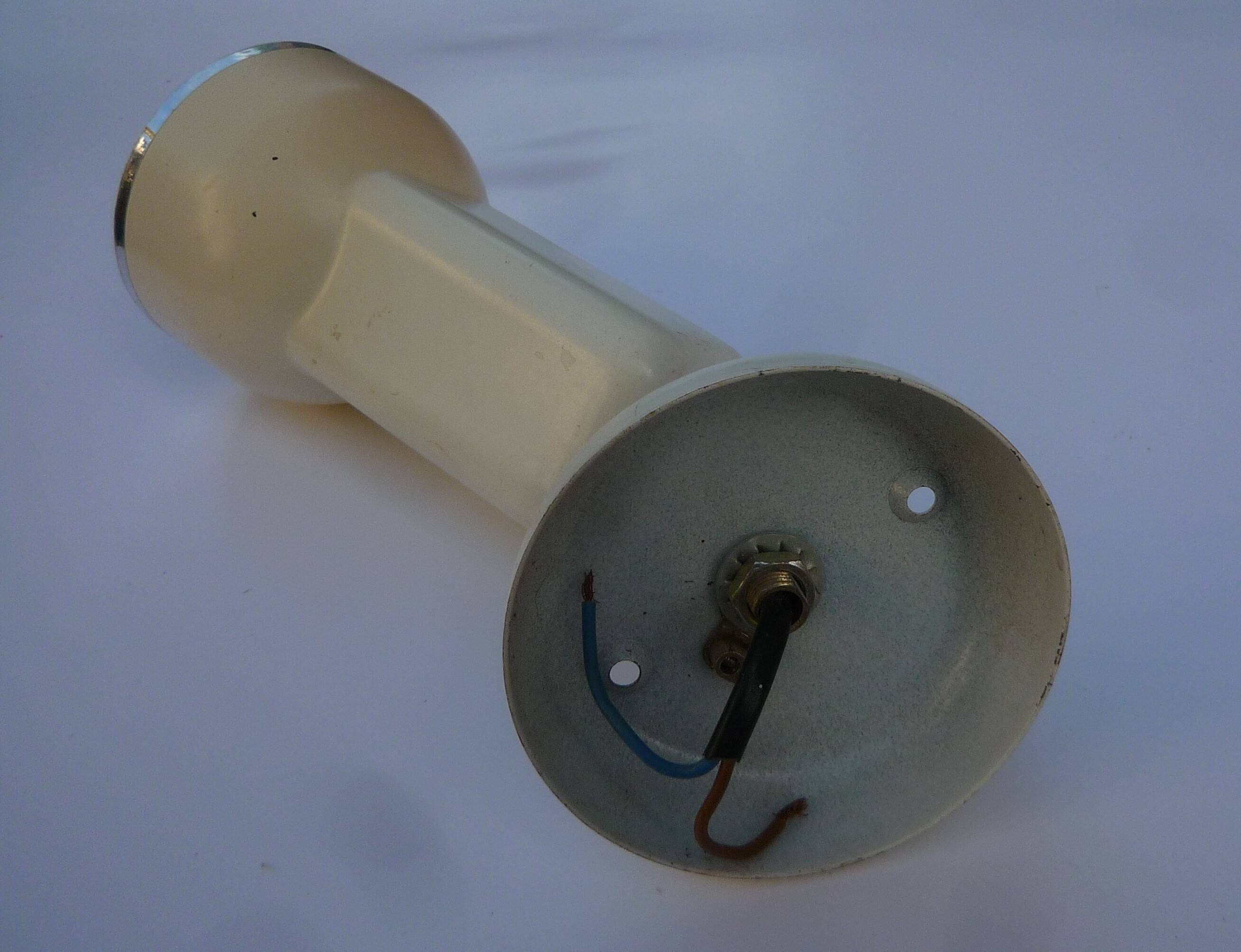 Small wall spot in white metal, vintage 1980