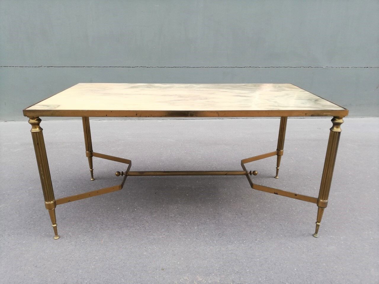 Brass and marble 1960s coffee table