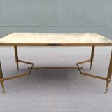 Brass and marble 1960s coffee table