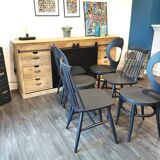 Series of 6 mismatched bistro chairs Baumann and Gizycko