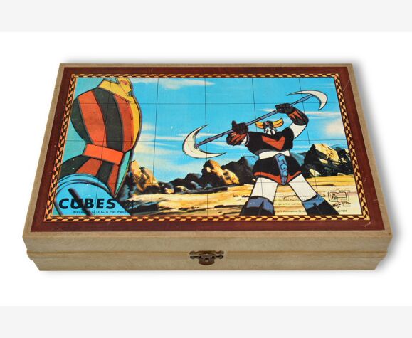 Ancien jeu Goldorak puzzle boite à cubes vintage | Selency