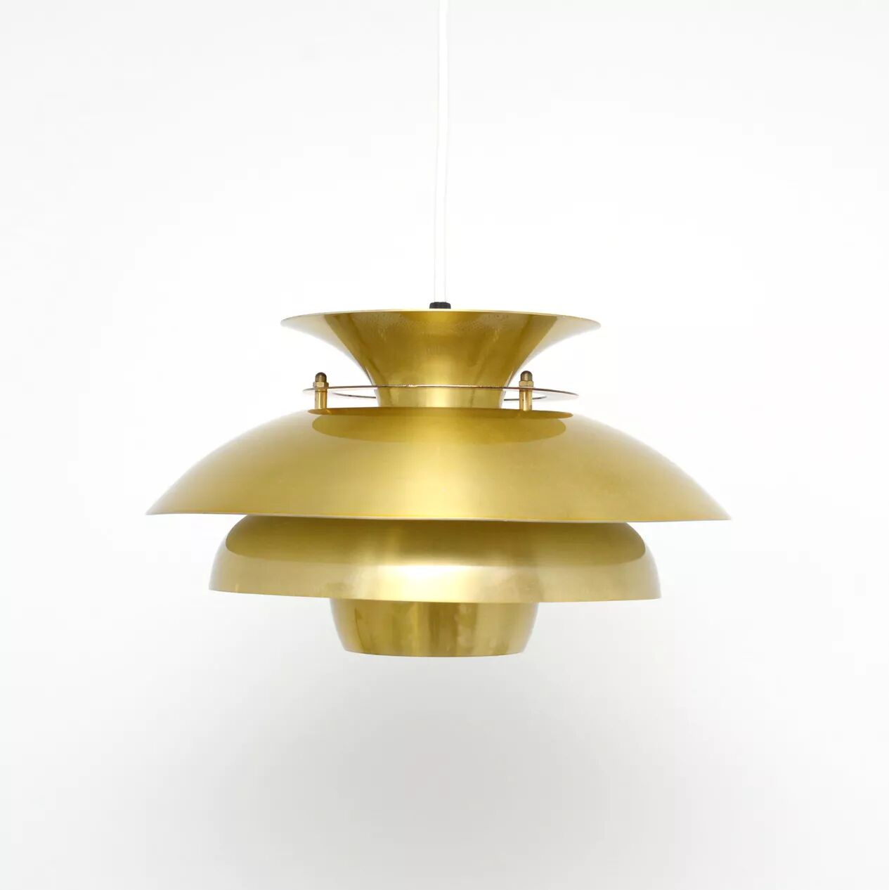 Golden vintage lamp, Denmark 1970s