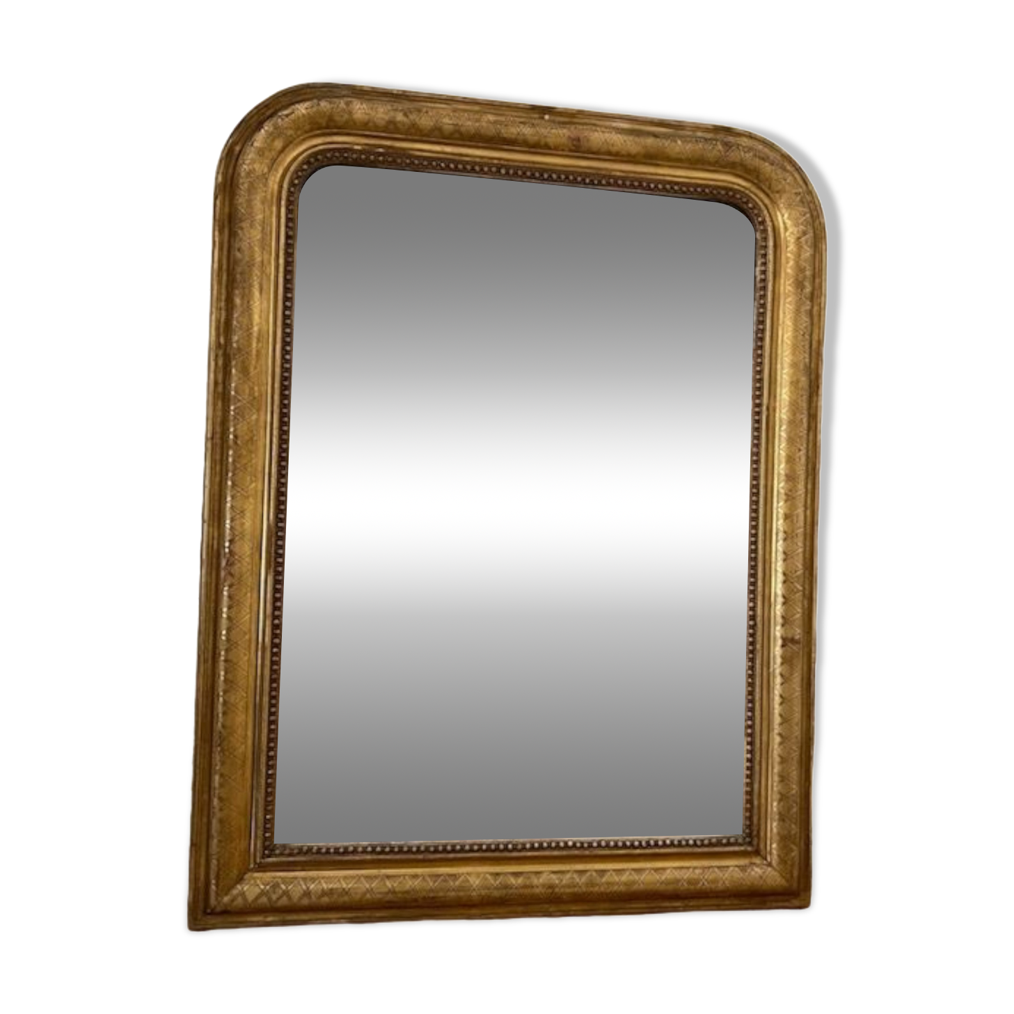 Old mirror Louis-Philippe in gilded wood