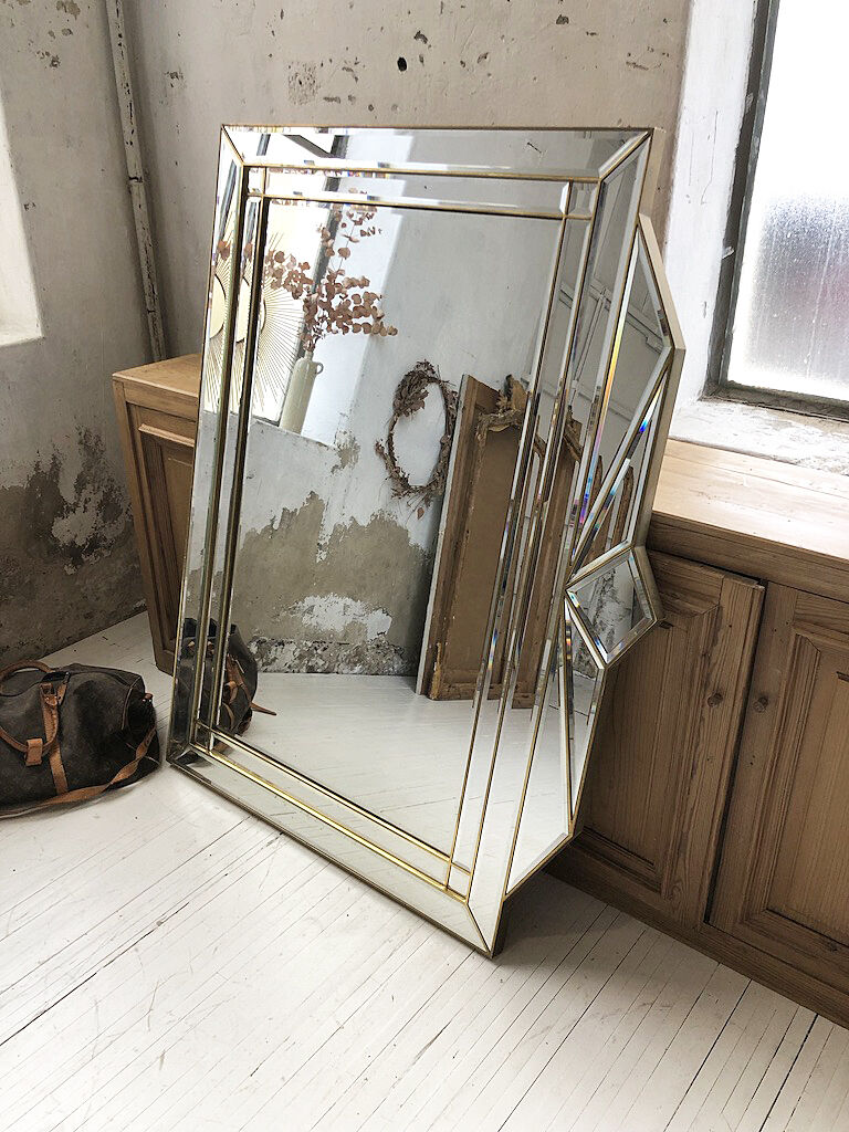 Italian design milked gold mirror
