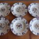 Set of 6 Longwy plates model Rouen