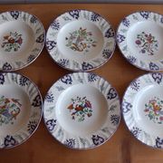 Set of 6 Longwy plates model Rouen