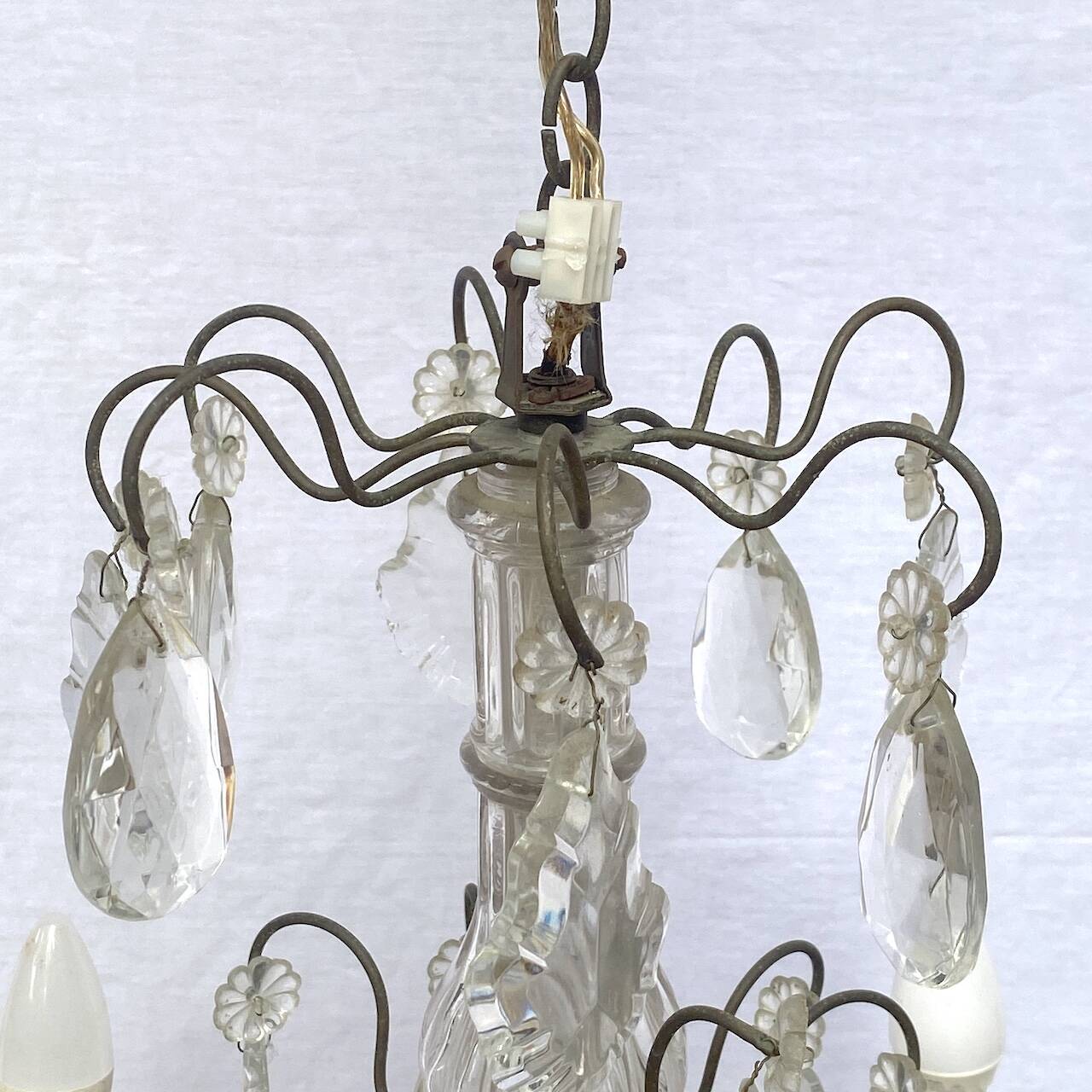 Lustre début XXème en cristal de bohème