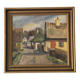 Vintage Original Cottage Oil Painting: Framed Countryside Art