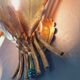 Monumental Vintage Wall Lamp with Golden Leaf Decor by Hans Kögl, 1960s