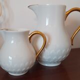 Creamer and milk jug in porcelain Vignaud