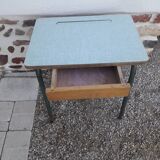 Formica school desk with chair