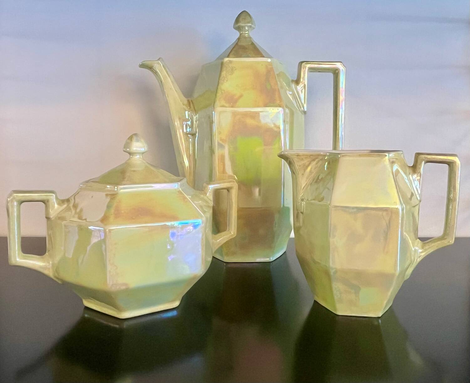 Art Deco fine porcelain coffee set