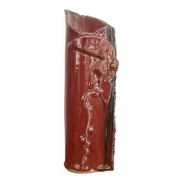 Glazed stoneware vase from the 1980s.
