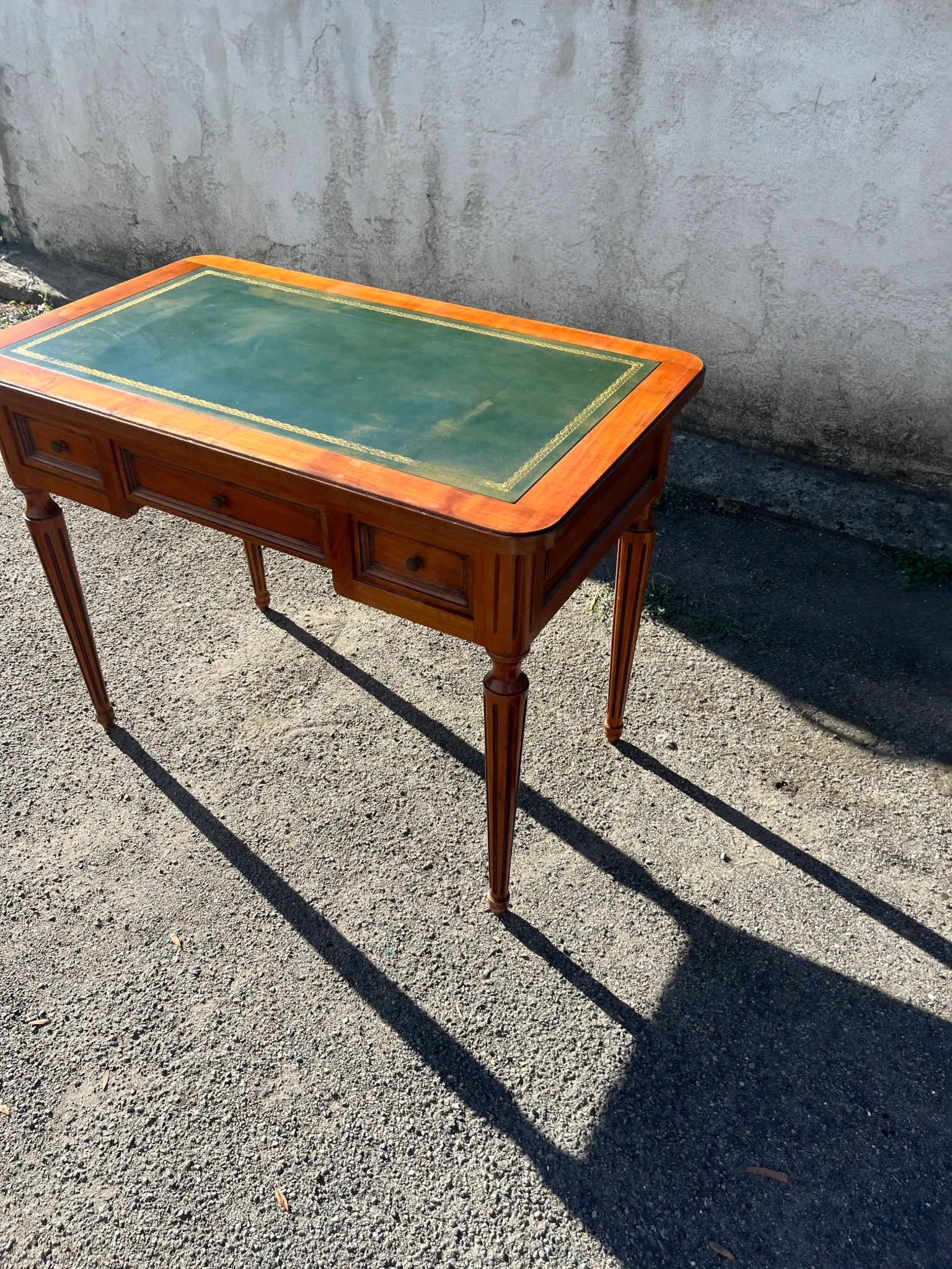 Small Louis XVI style wooden desk – 3 drawers