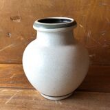 Old ceramic vase Scheurich Keramik beige vintage germany flower decor