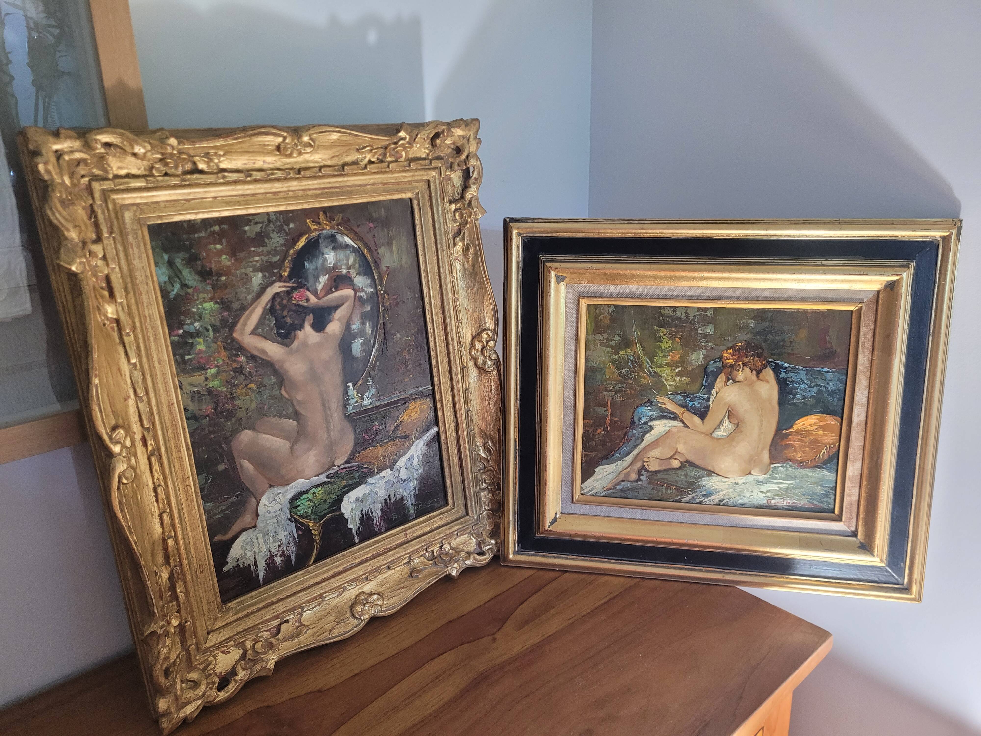 Tableaux,  huile sur isorel B. franco.