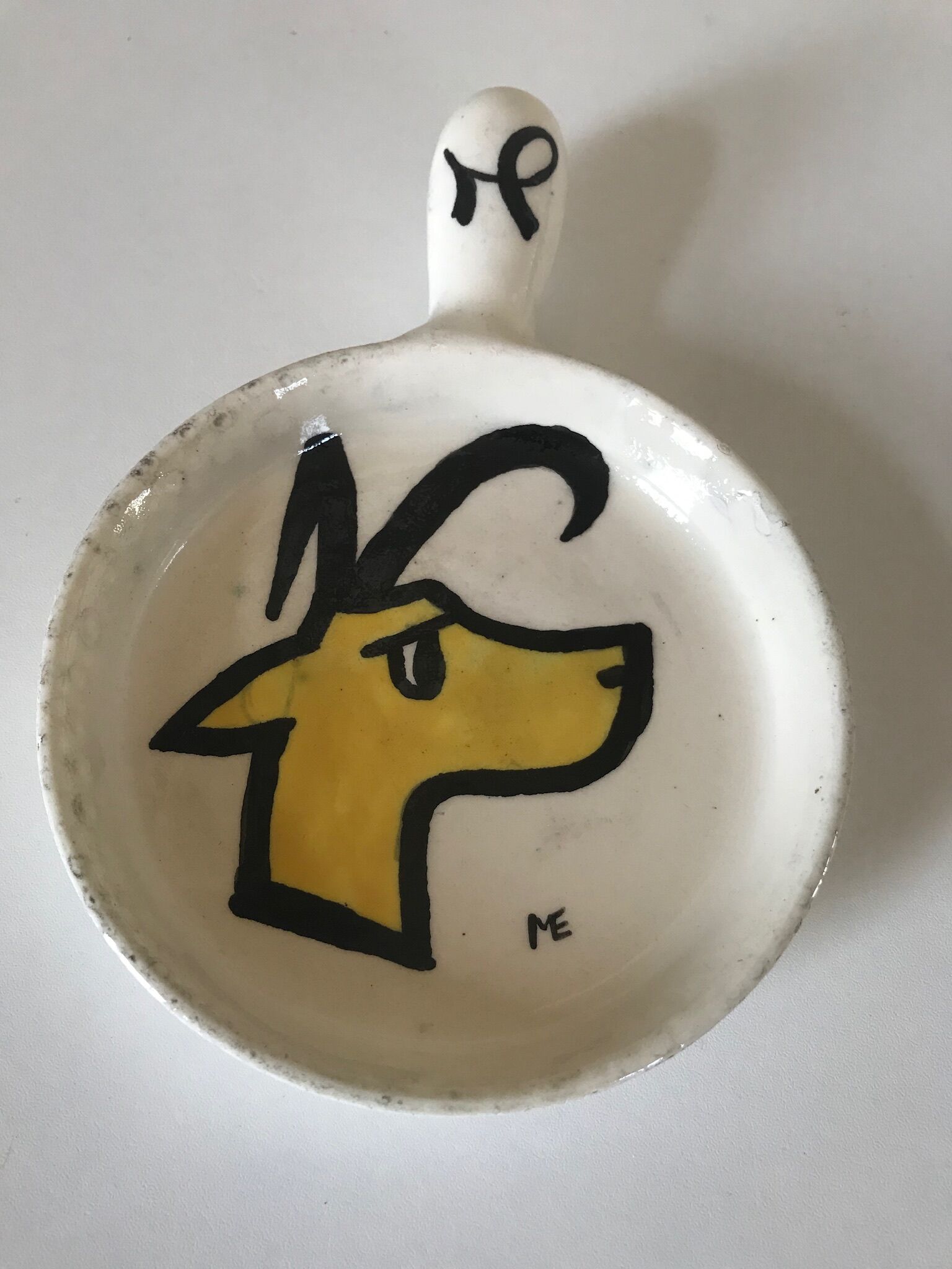 Signed vallauris vintage 50s ceramic