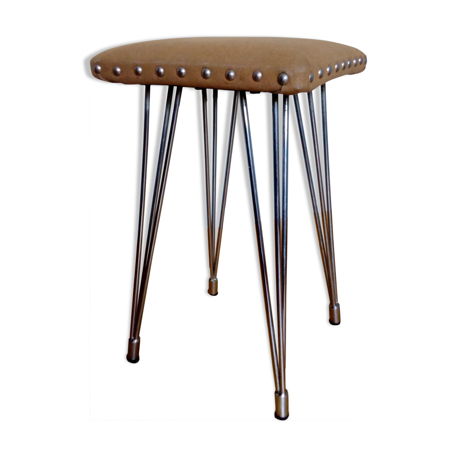 SIF foot stool Eiffel chrome metal