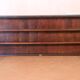 Old Burmese teak wall display case original blue patina